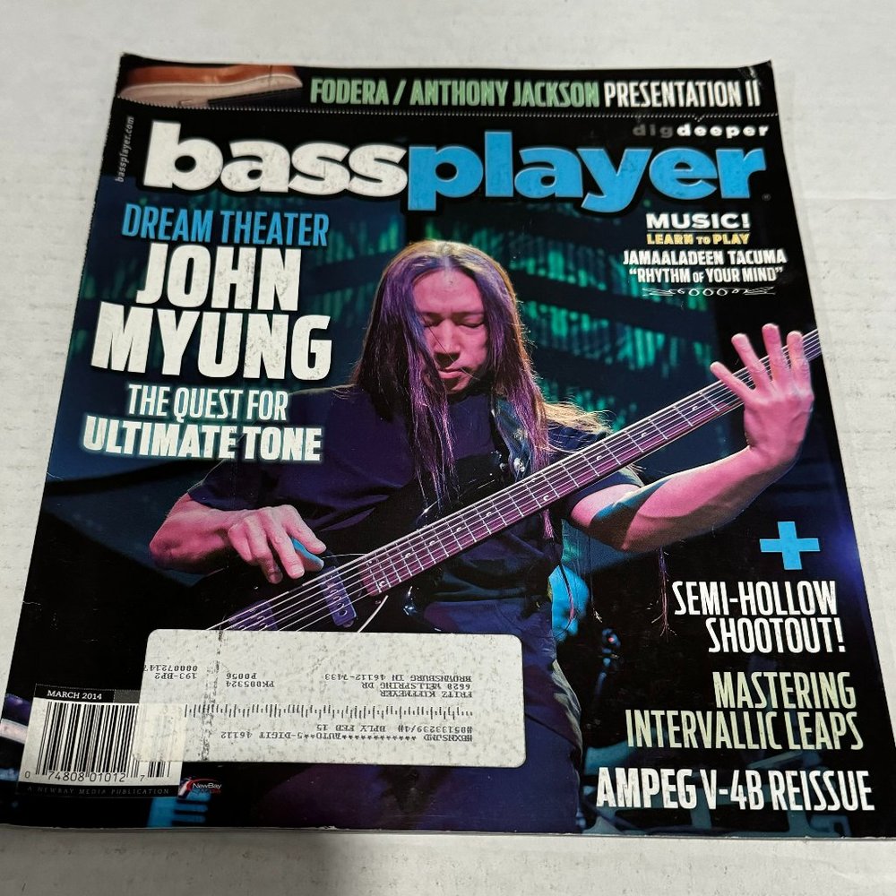 Bass Player Magazine - John Myung of Dream Theater - March 2014